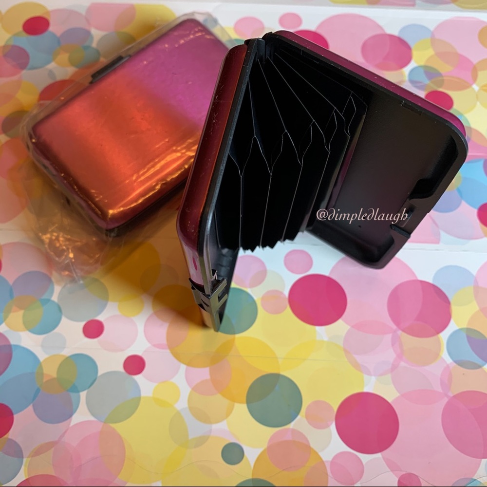 SADDLEBRED SECURITY 6 CARD HARD CASE WALLET - PINK